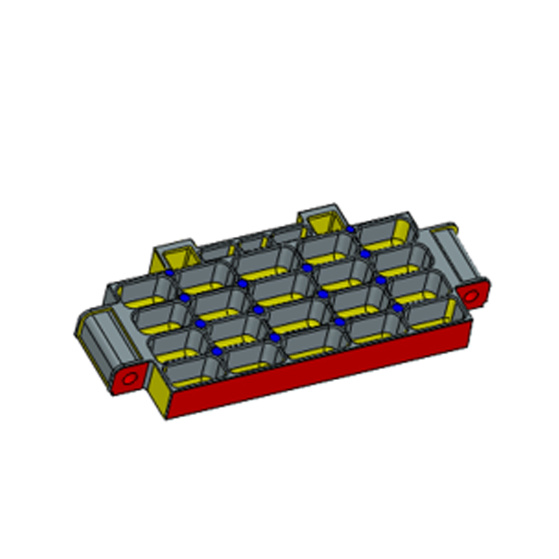 Aluminyo haluang metal die-casting baterya kompartimento plate isang amag dalawang butas Aluminyo haluang metal die-casting baterya kompartimento plate isang amag dalawang butas