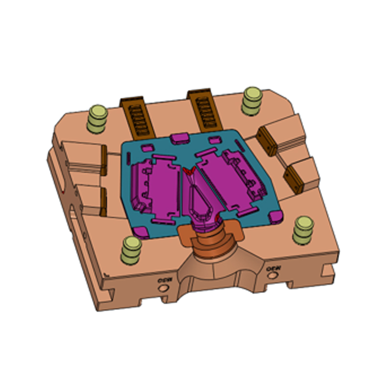 Aluminyo haluang metal die-casting baterya kompartimento plate isang amag dalawang butas Aluminyo haluang metal die-casting baterya kompartimento plate isang amag dalawang butas